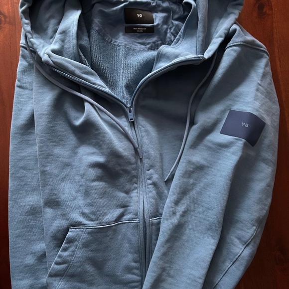 Y-3 mens Blue Hoodie - Picture 4 of 6